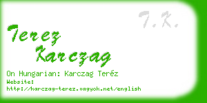 terez karczag business card