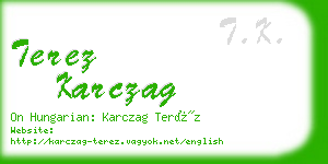 terez karczag business card